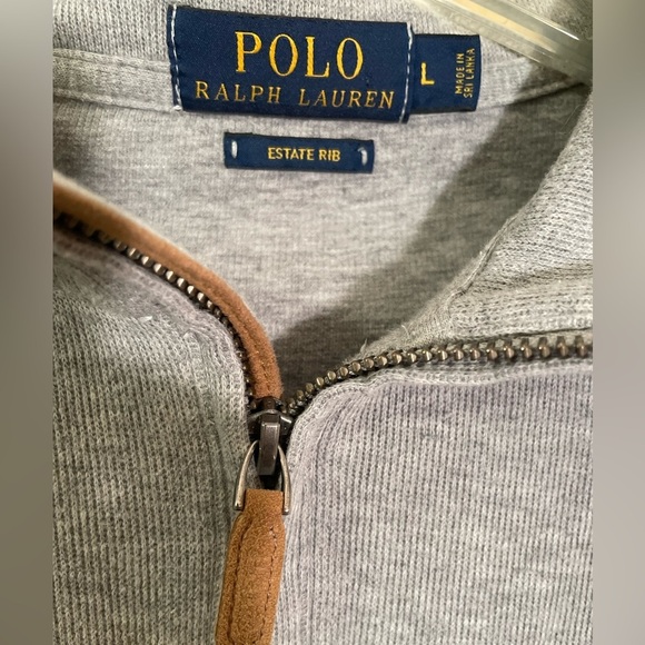 Polo Ralph Lauren Other - Polo Ralph Lauren Sweater Mens Large Gray Pony 1/4 Zip Pullover Knit Estate Rib